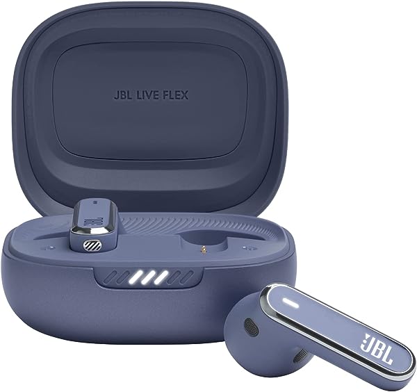 JBL Live Flex, Auriculares In Ear Sem Fios com Estojo de Carregamento Inteligente, Tecnologia Bluetooth e Cancelamento Adaptativo de Ruído, Chamadas Mãos Livres e Até 40 Horas de Autonomia