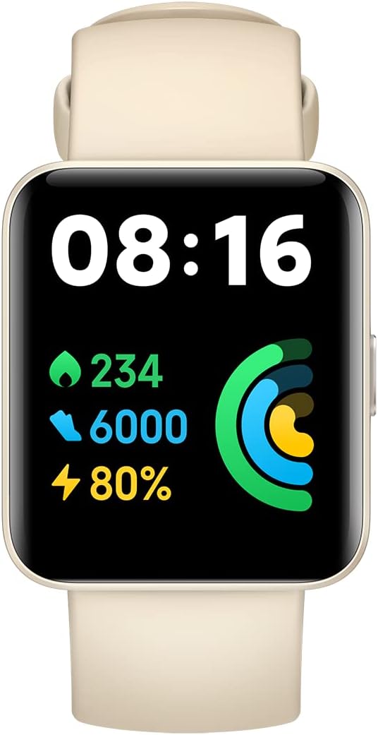 Xiaomi Redmi Watch 2 Lite-smartwatch Com Ecrã Hd De 1,55", 100 Modos Desportivos, 5 ATM, pO2, Monitorização da Frequência Cardíaca, GPS, Bateria de Até 10 Dias, Branco