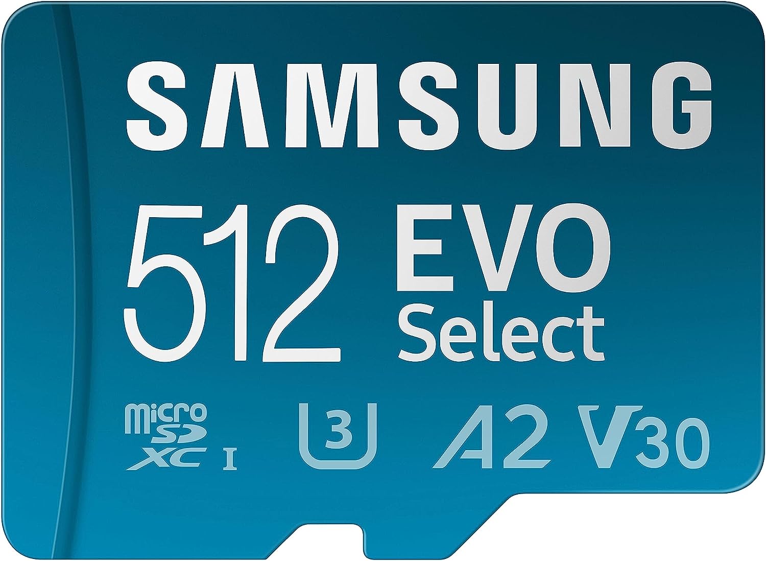 Samsung MB-ME512KA/EU EVO Select Cartão de Memória microSDXC UHS-I U3 de 512 GB, 130 MB/s, Full HD e 4K UHD, Incluindo Adaptador SD