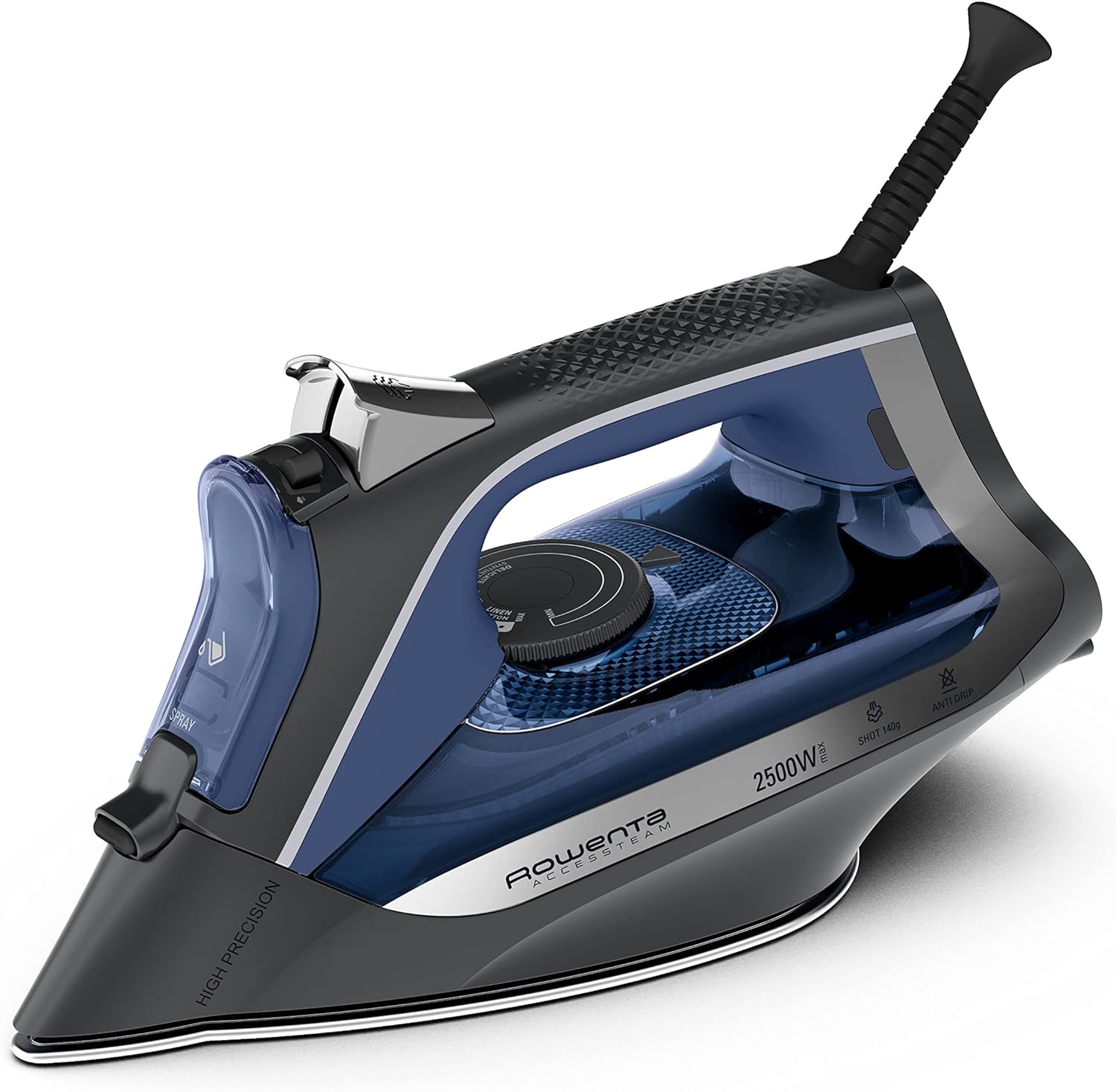 Rowenta Acessteam DW4301 Ferro a Vapor de 2500W, Golpe De Vapor de 140 G/min e Vapor Contínuo de 40 G/min, Sola de Microsteam 300, Ponta Precisa, Sistema Anticalcário