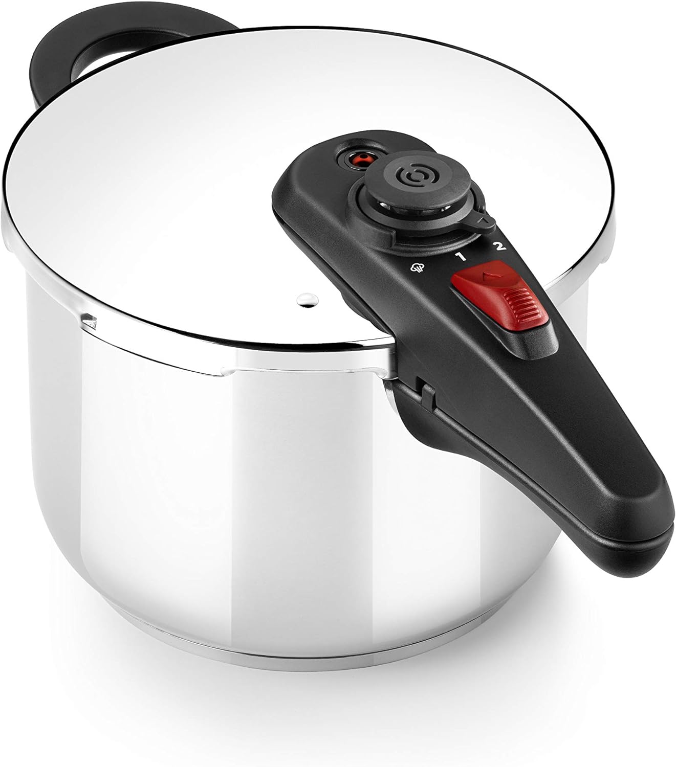 Bra Allure Panela de Pressão Rápida de 6 Litros, Aço Inoxidável, Adequada Para Todos Os Tipos de Cozinhas, Incluindo Indução [Amazon Exclusive]