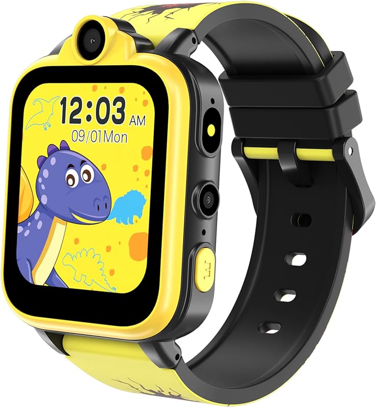 Relógio inteligente menino menina - faça e responda chamadas, SOS chamada de emergência, 2 câmaras 18 jogos 16 funções, compatível com cartões nano SIM 2G