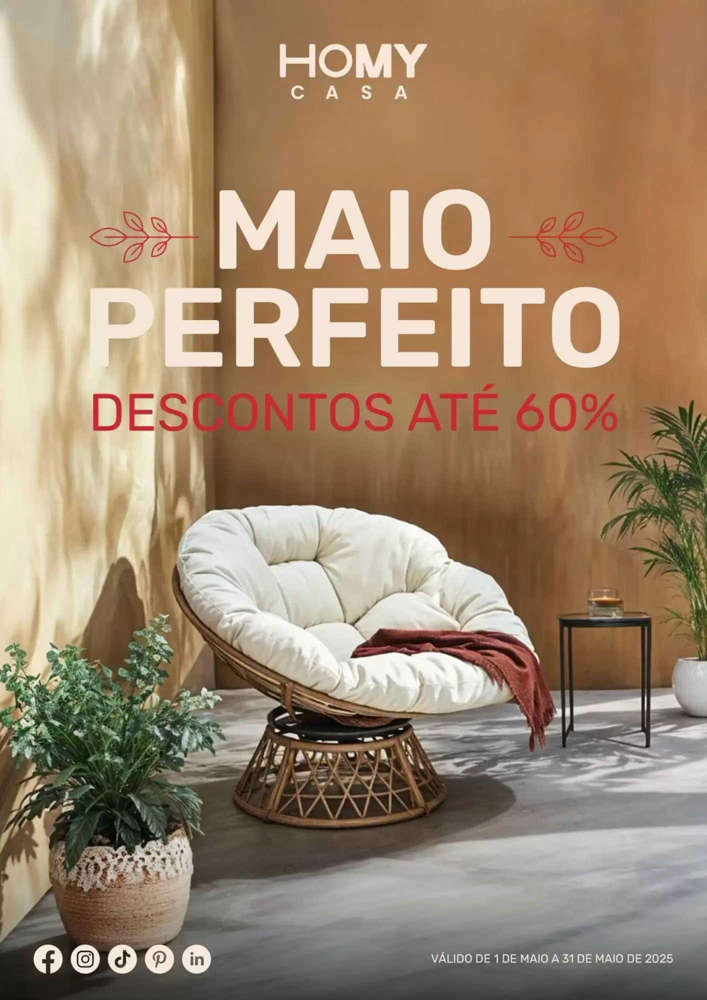 Folheto HomyCasa - Maio Perfeito (Descontos até 60%)