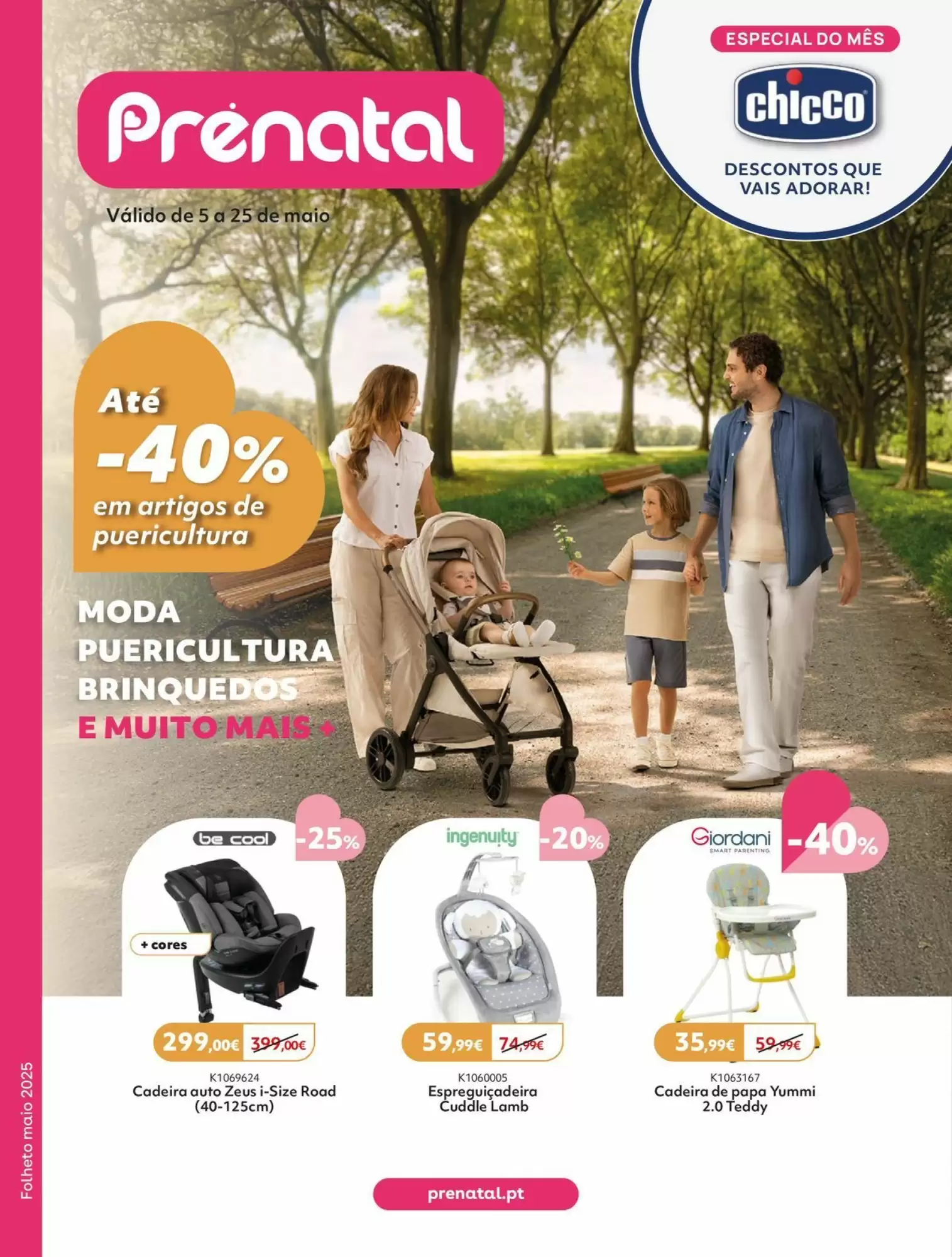 Folheto Prénatal - Até -40% em artigos de puericultura