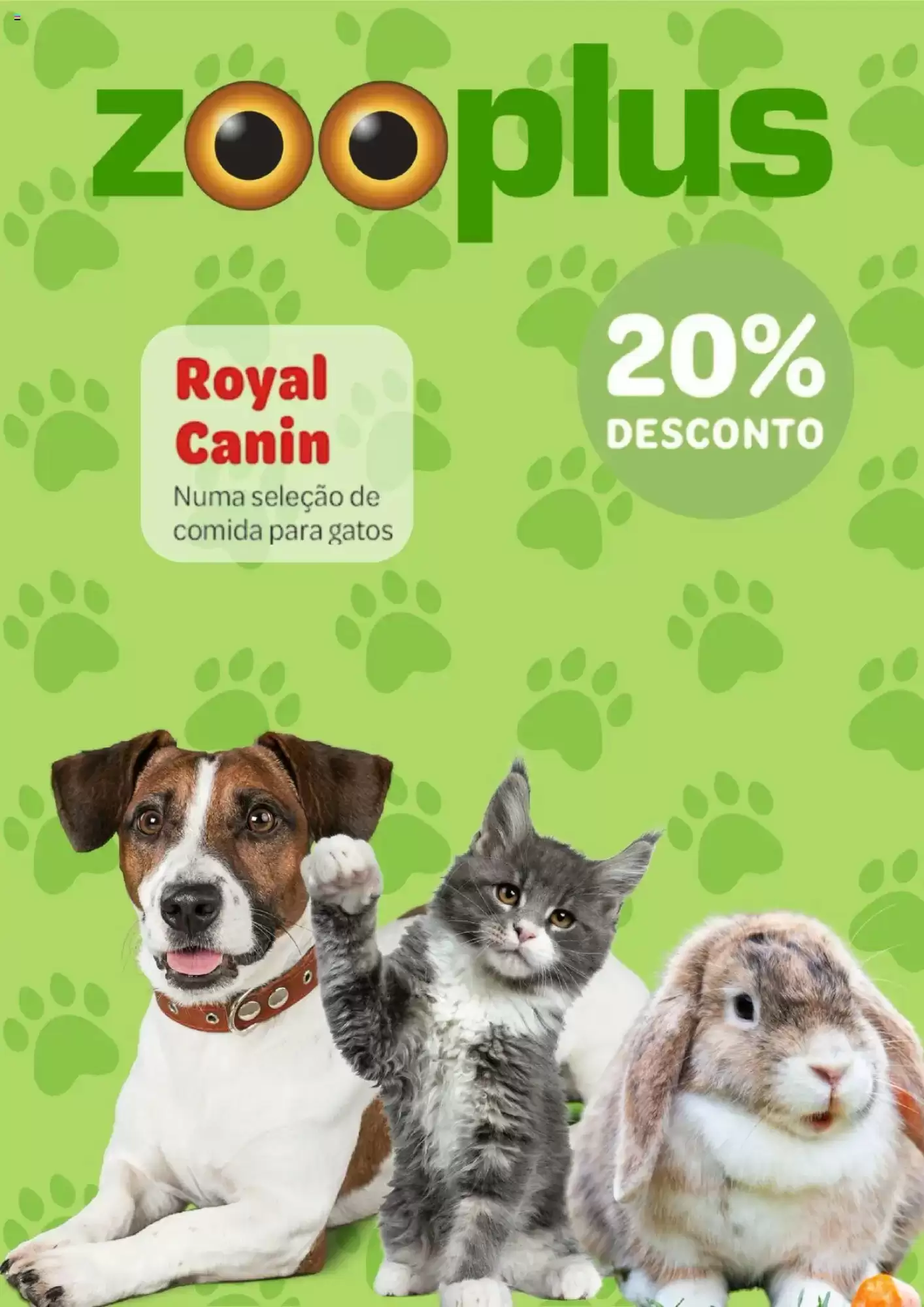 Folheto Zooplus - 20% Desconto