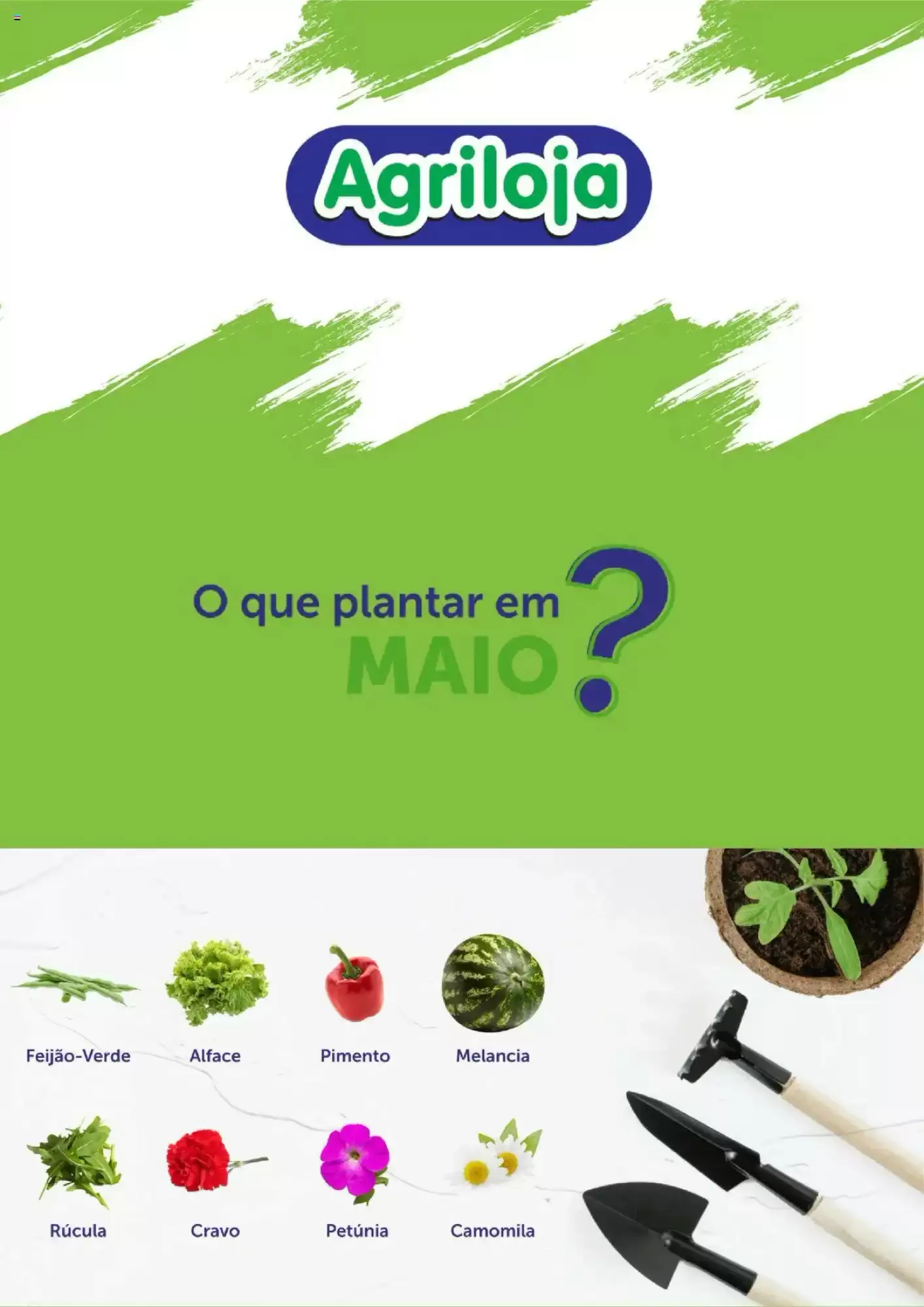 Folheto Agriloja - O que plantar em Maio?