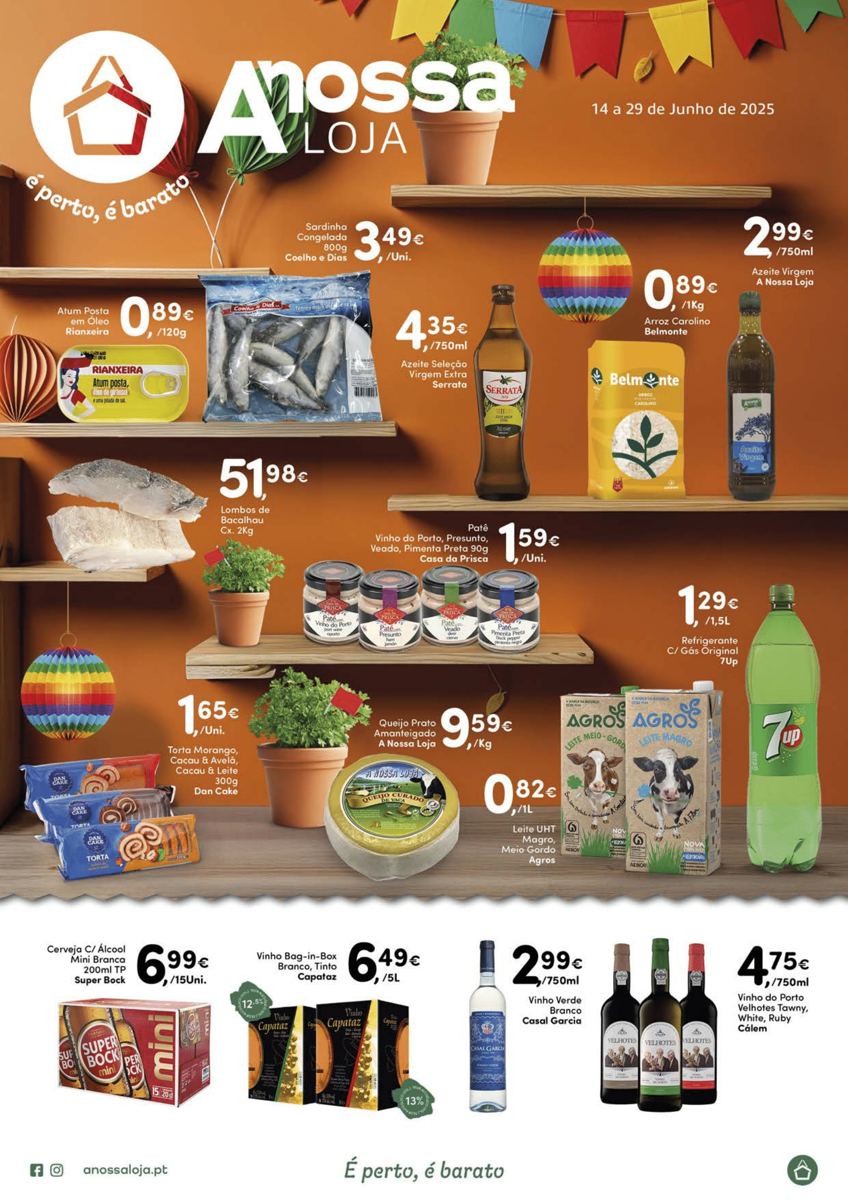 Folheto A Nossa Loja Promoções de 14 a 29 junho