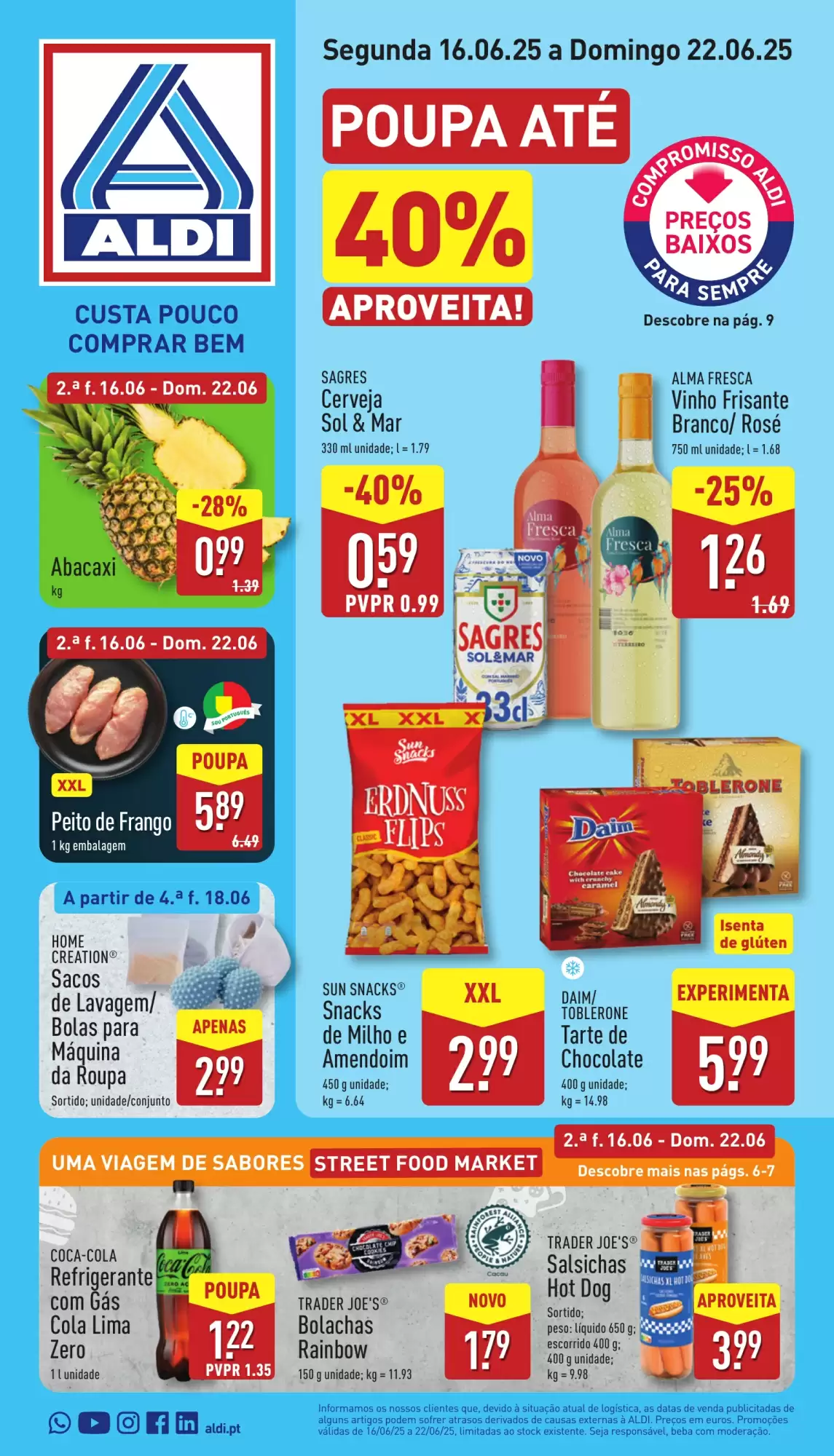 Antevisāo Folheto Aldi Promoções de 16 a 22 junho