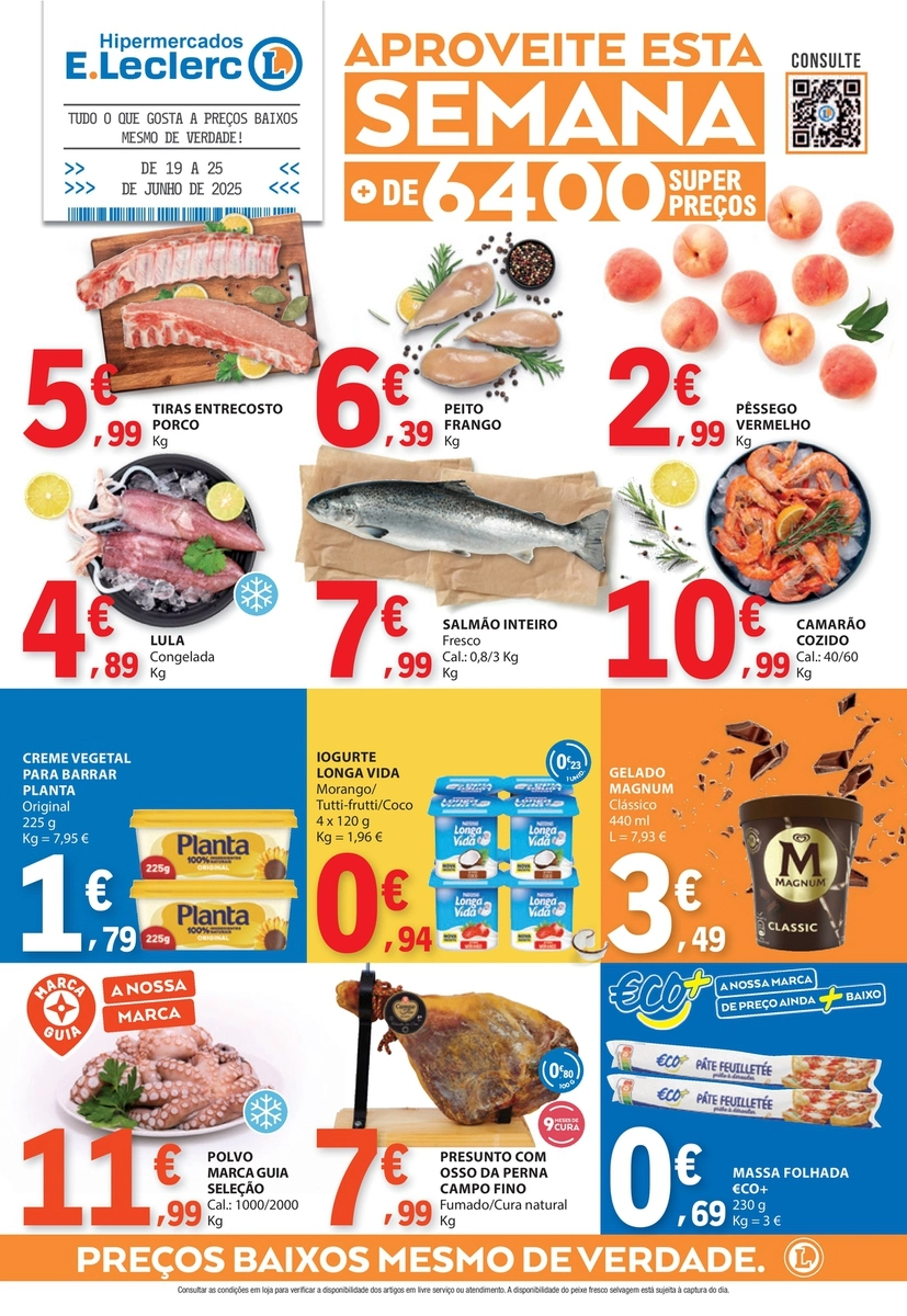 Antevisāo Folheto E.Leclerc Promoções de 19 a 25 junho
