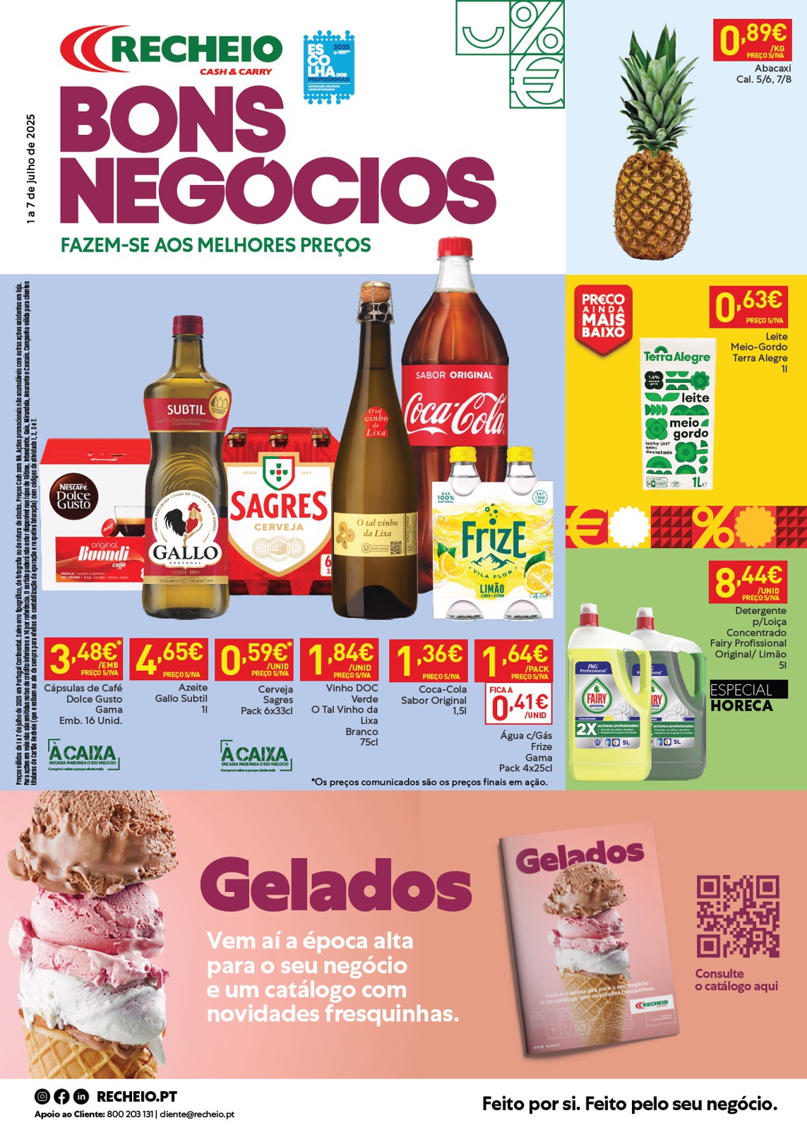 Folheto Recheio Bons Negócios Promoções de 1 a 7 julho