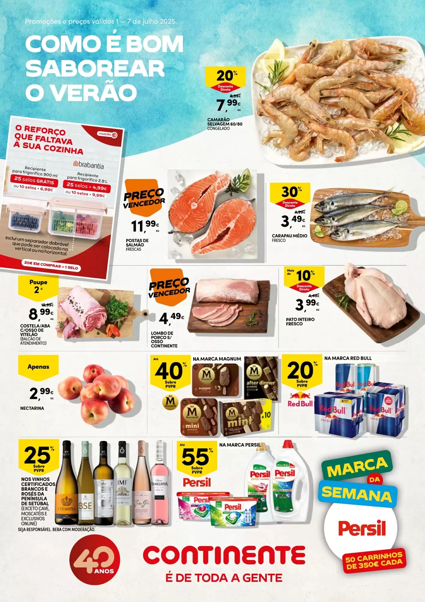 Antevisāo Folheto Continente Promoções de 1 a 7 julho