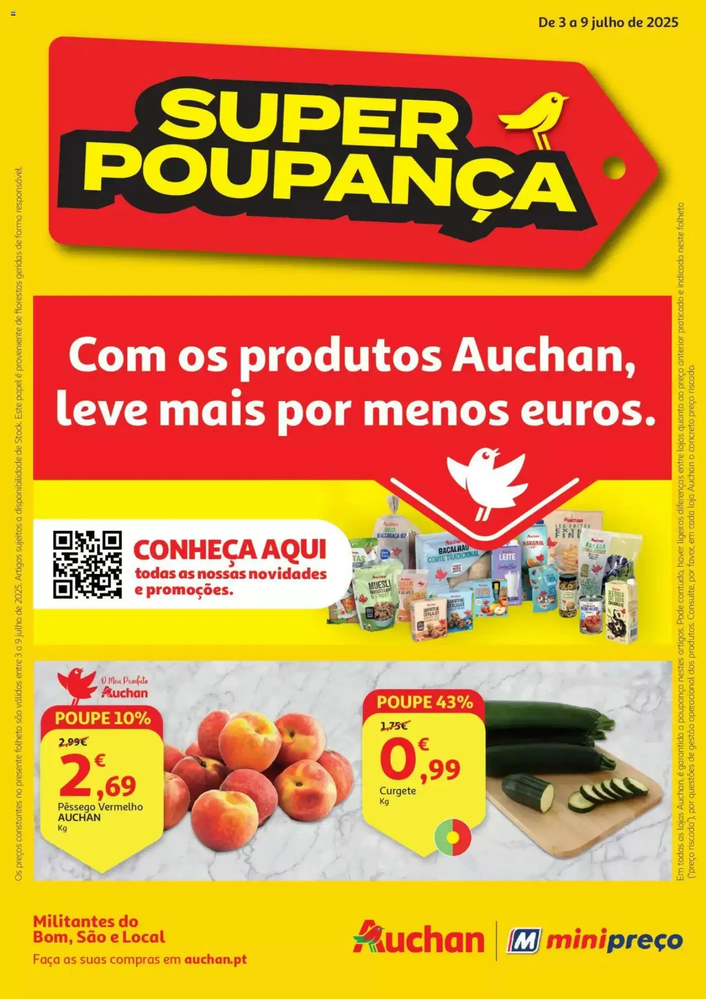Folheto Auchan Promoções de 3 a 9 julho