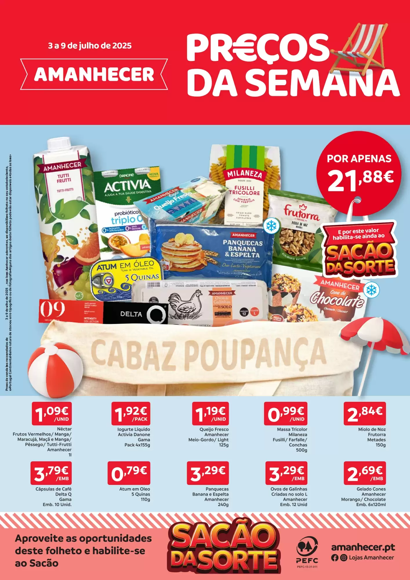 Folheto Amanhecer Preços da Semana de 3 a 9 julho