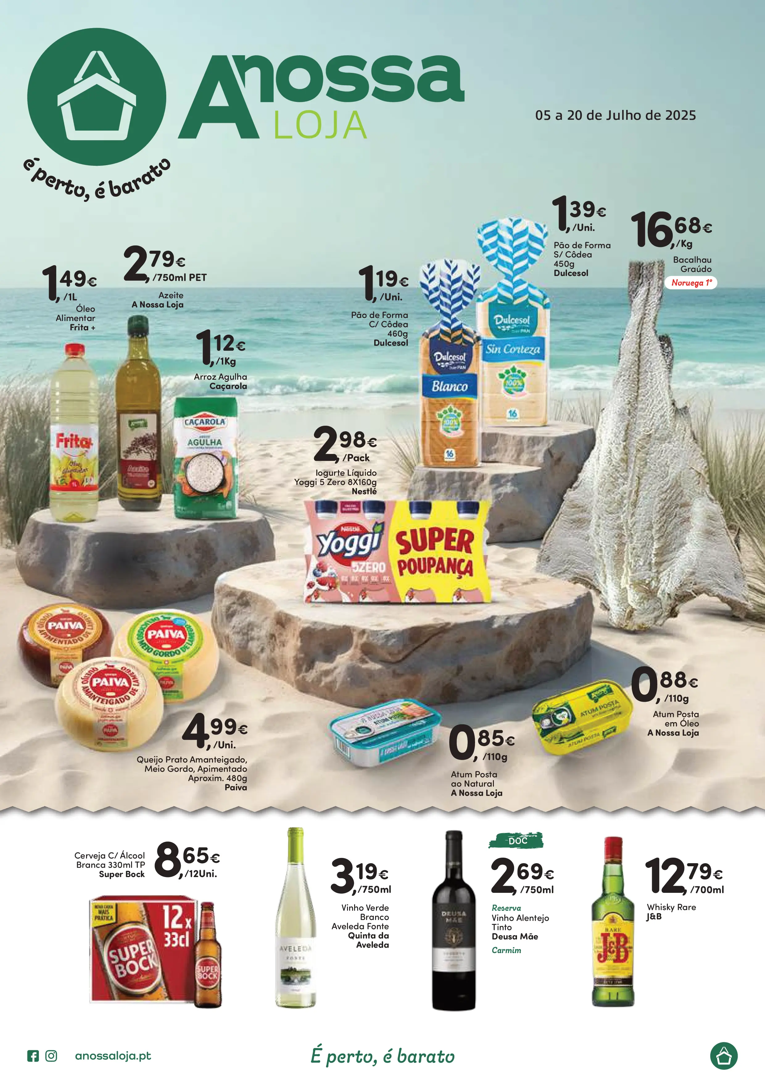 Folheto A Nossa Loja Promoções de 5 a 20 julho