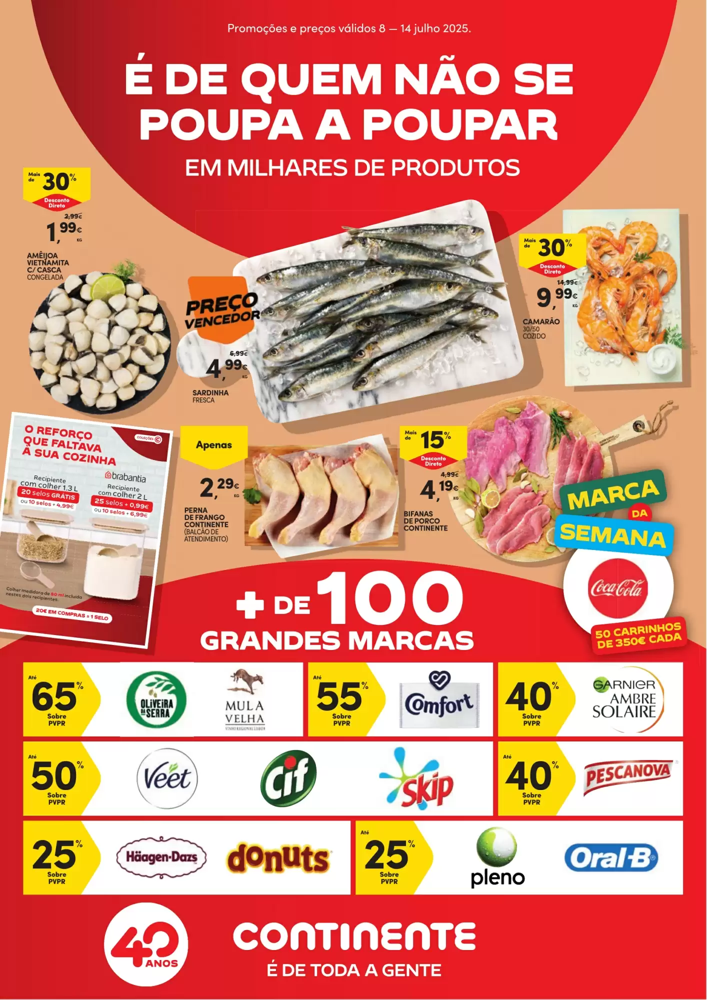 Antevisāo Folheto Continente Promoções de 8 a 14 julho