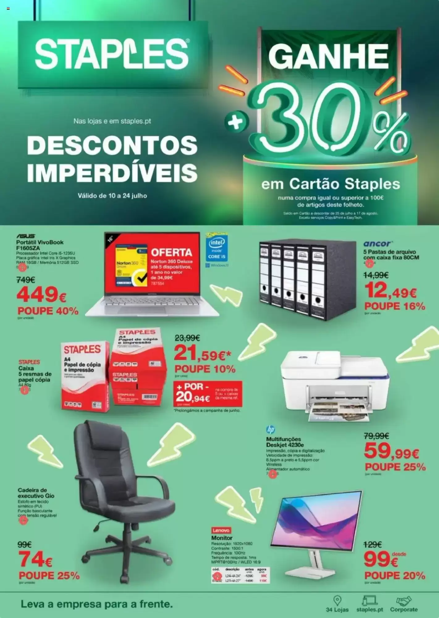 Folheto Staples - Desontos Imperdíveis