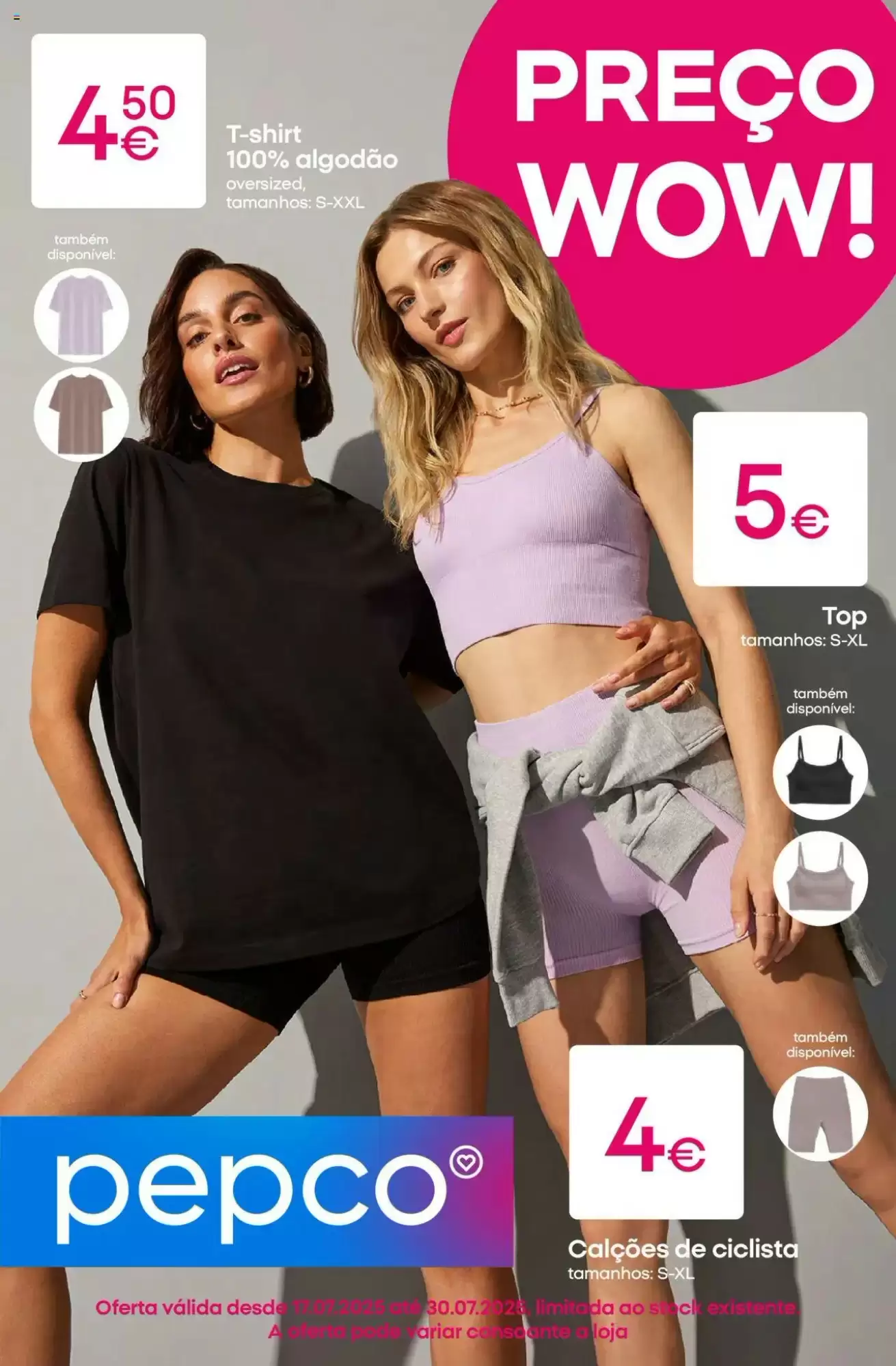 Folheto Pepco - T-shirt 100% Algdāo