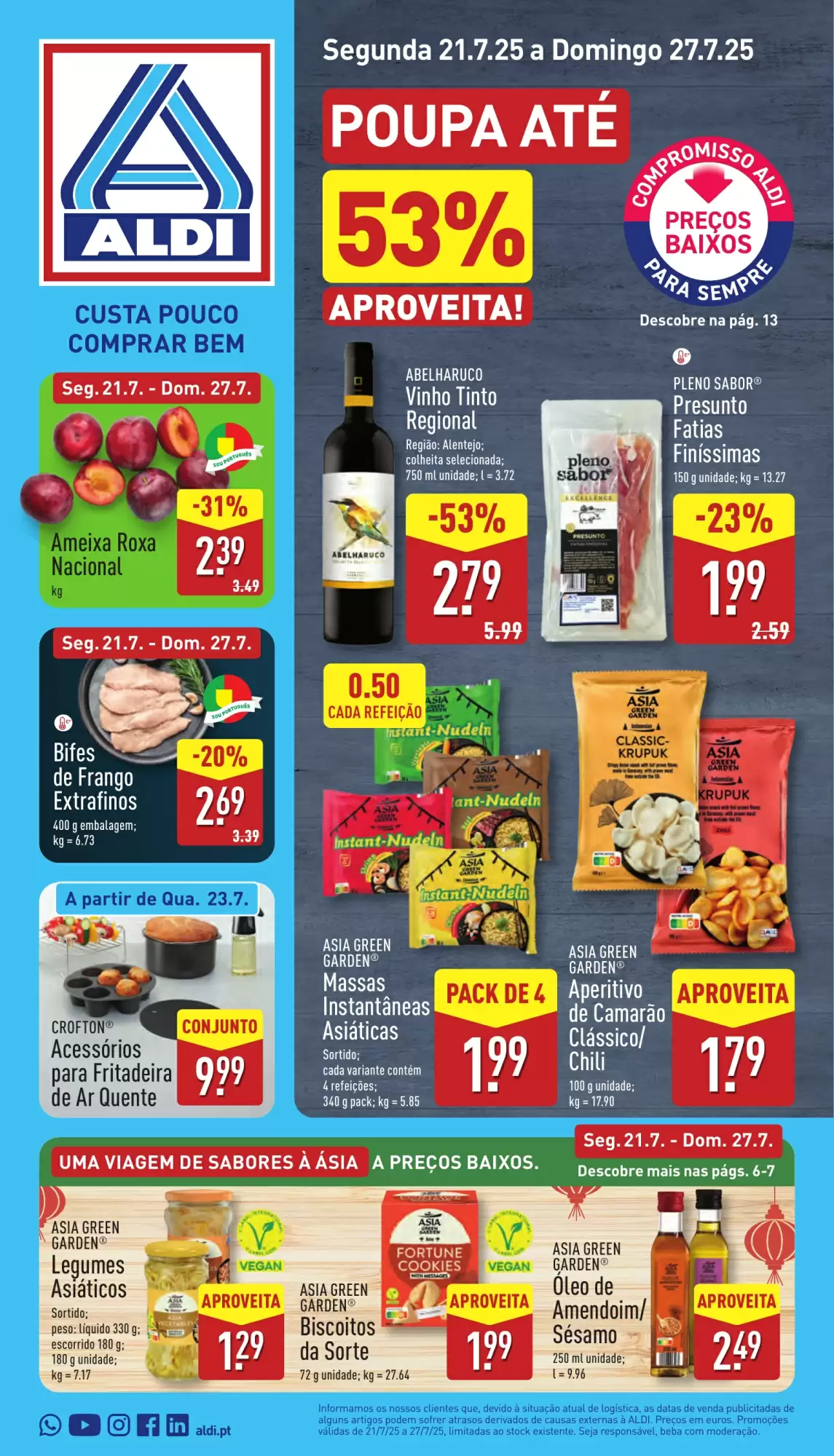 Antevisāo Folheto Aldi Proxima Semana Promoções de 21 a 27 julho