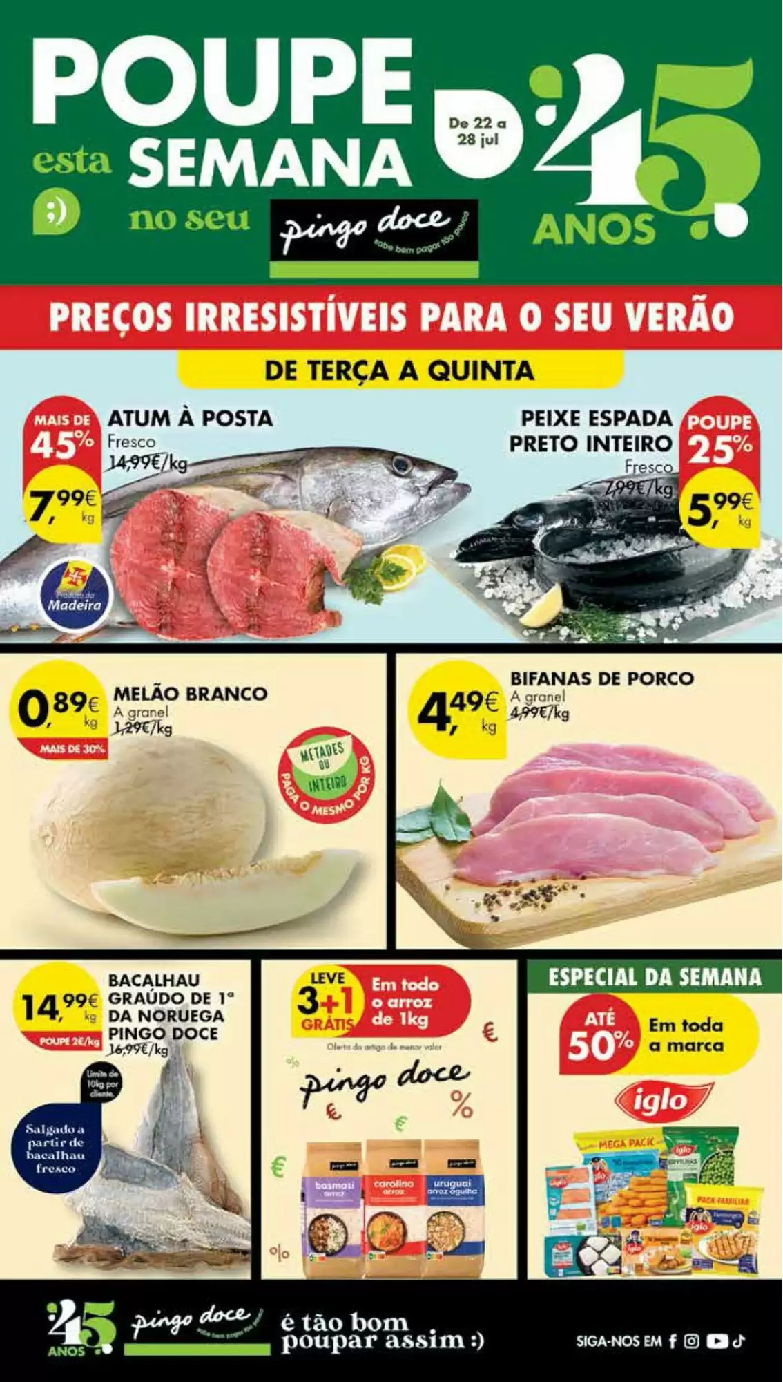 Antevisāo Folheto Pingo Doce Promoções de 22 a 28 julho