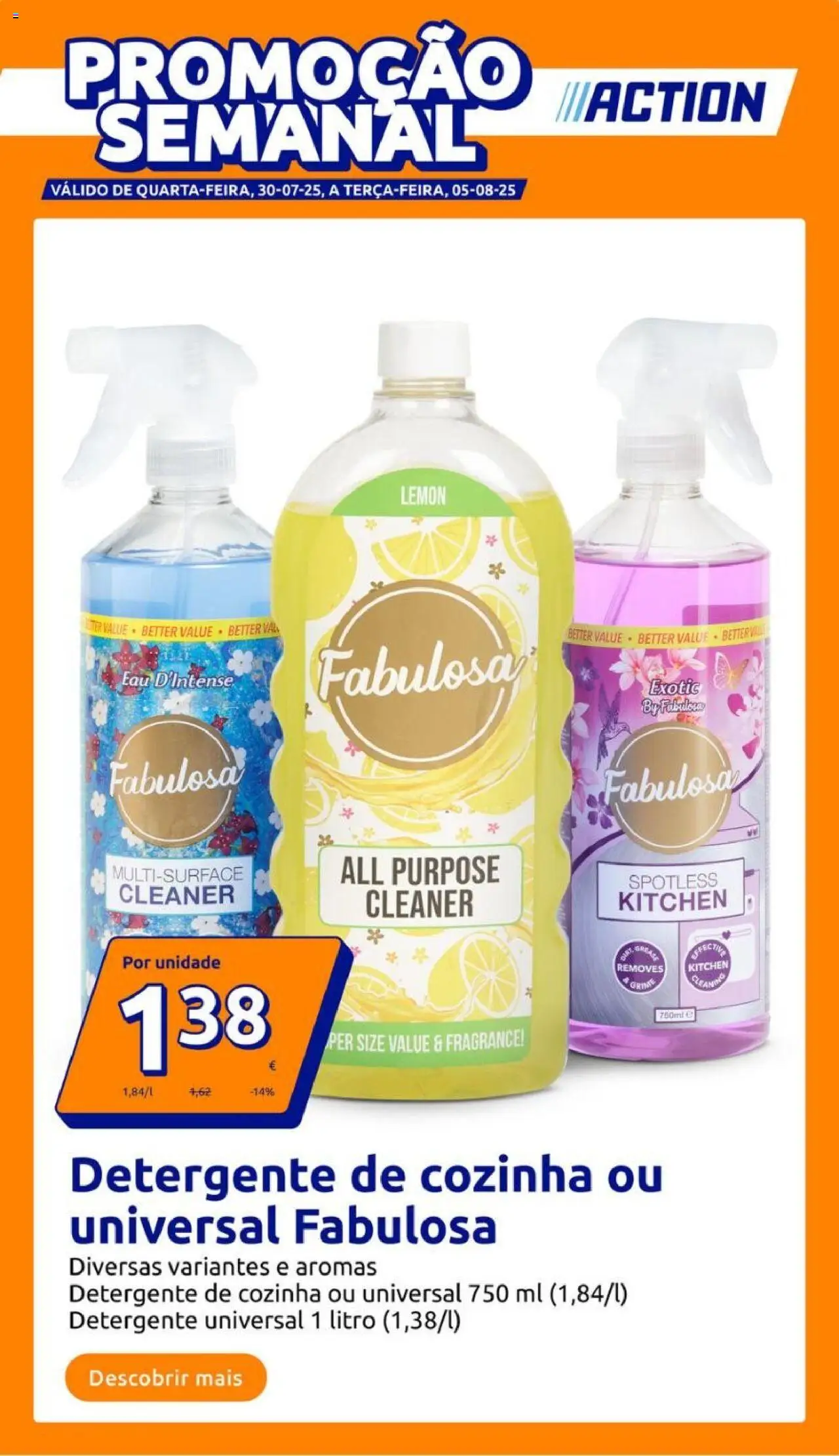 Antevisāo Folheto Action Promoções Semanal de 30 julho a 5 agosto