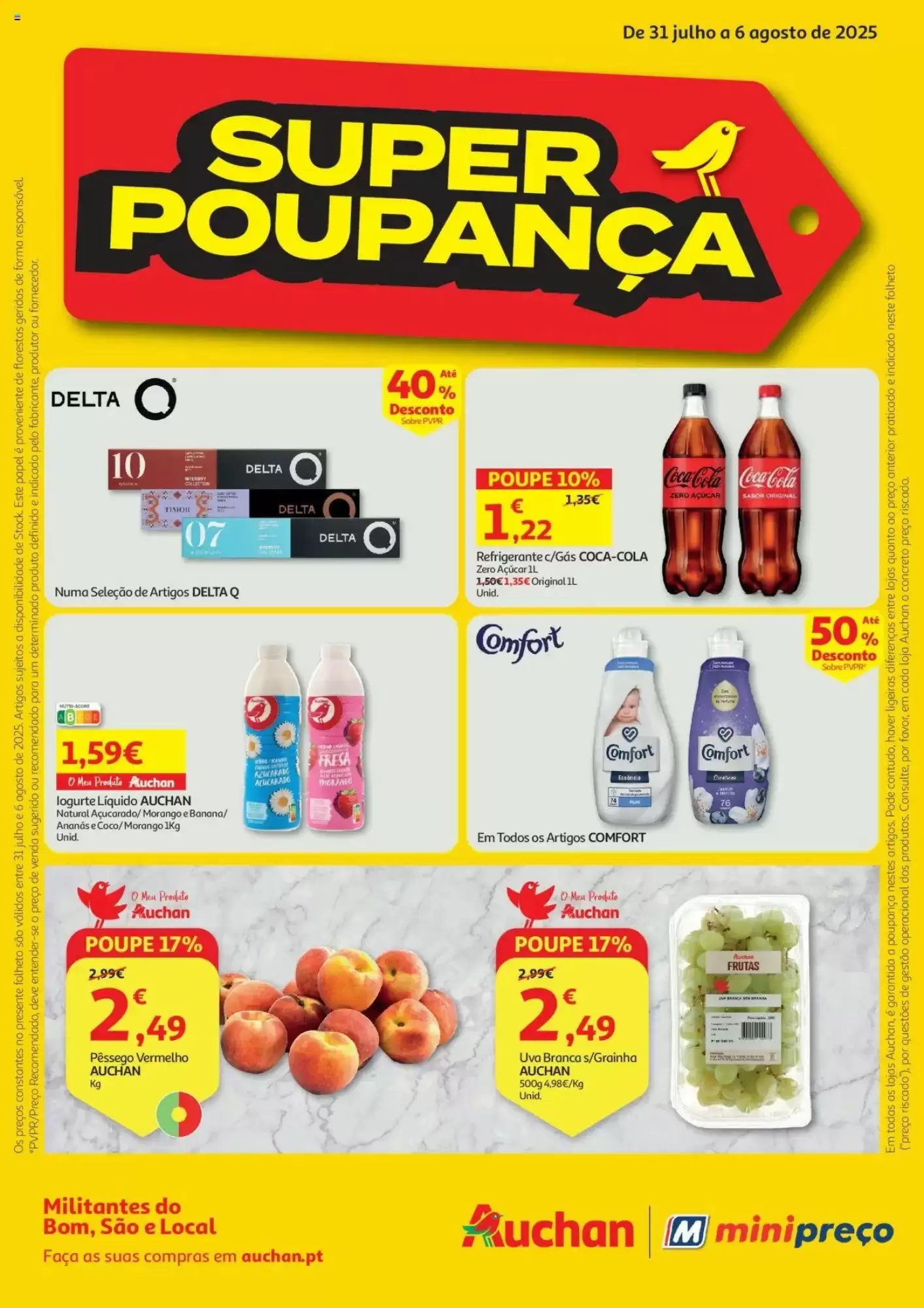 Antevisāo Folheto Auchan Promoções de 31 julho a 6 agosto