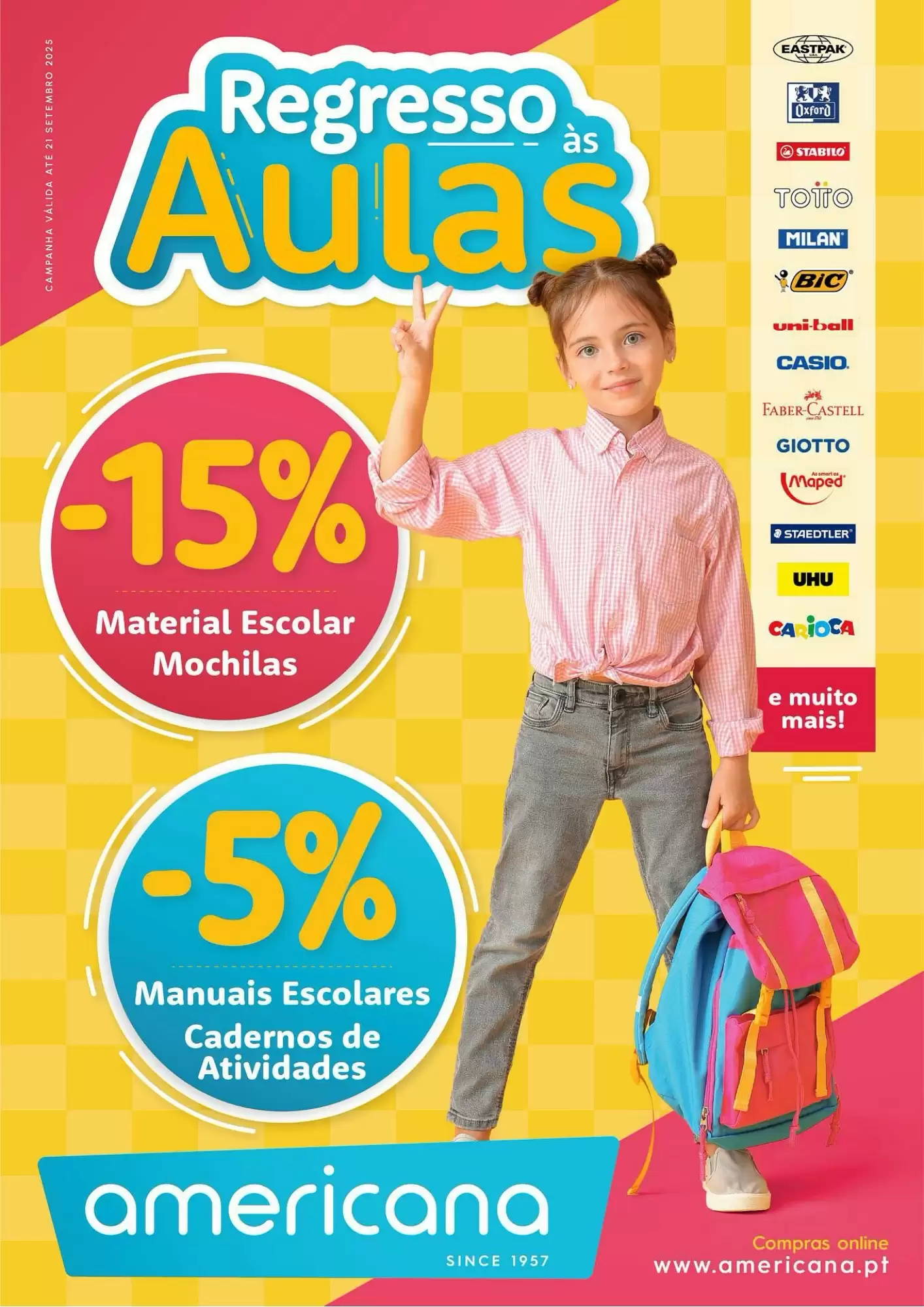 Folheto Americana - Regresso às Aulas
