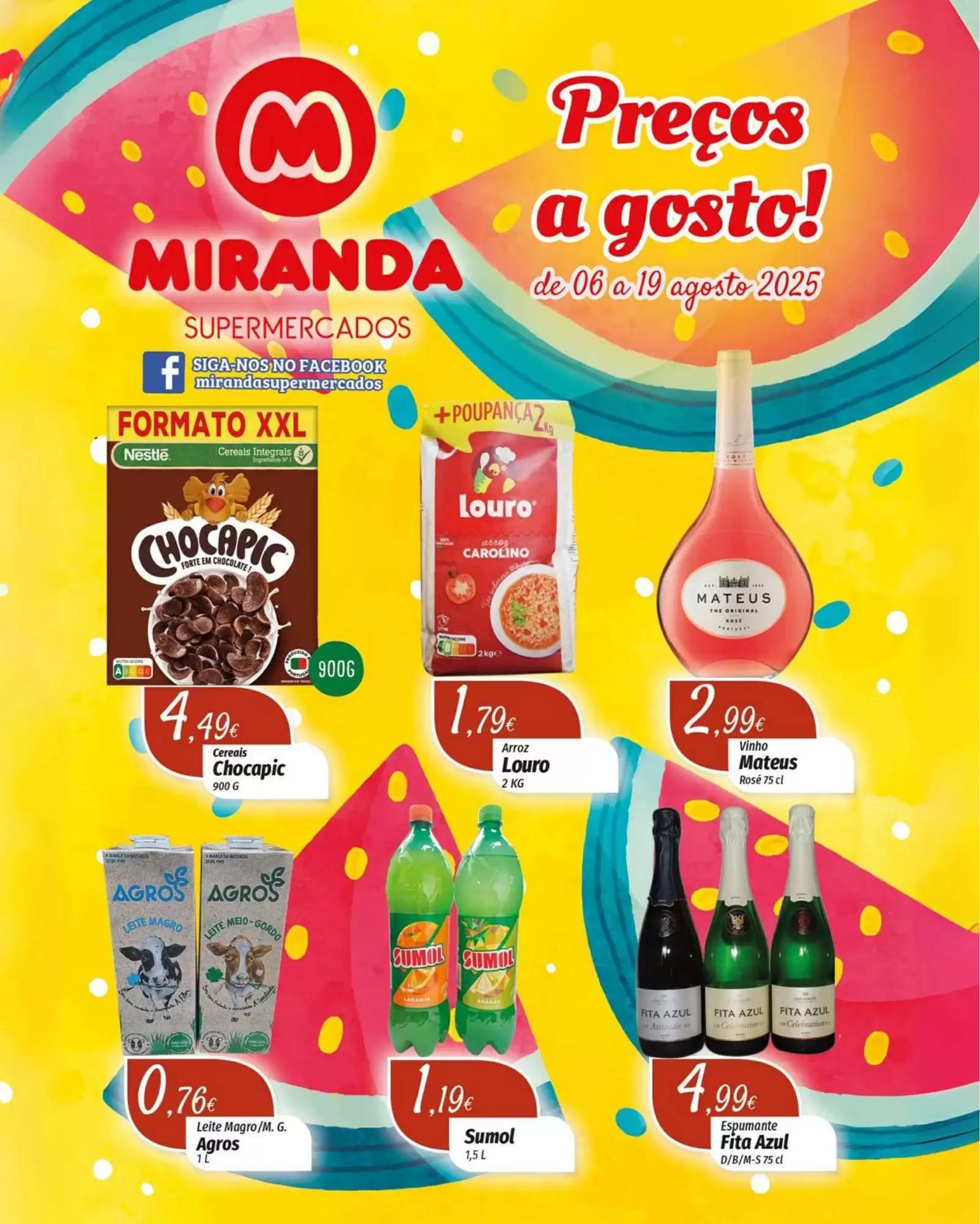 Folheto Miranda Supermercados de 6 a 19 agosto