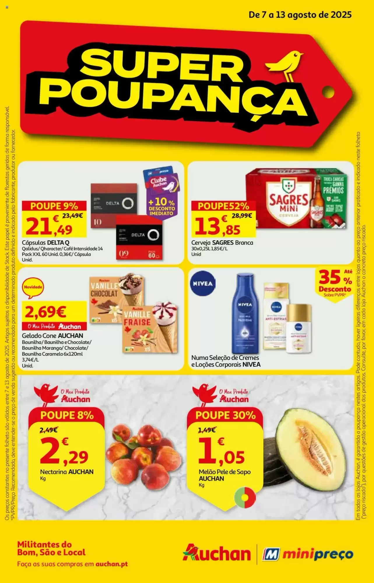 Antevisāo Folheto Auchan Super Poupança de 7 a 13 agosto