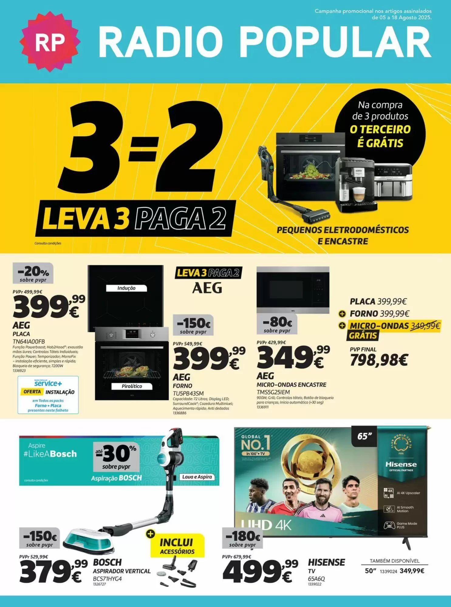 Folheto Radio Popular - Leva 3 Paga 2