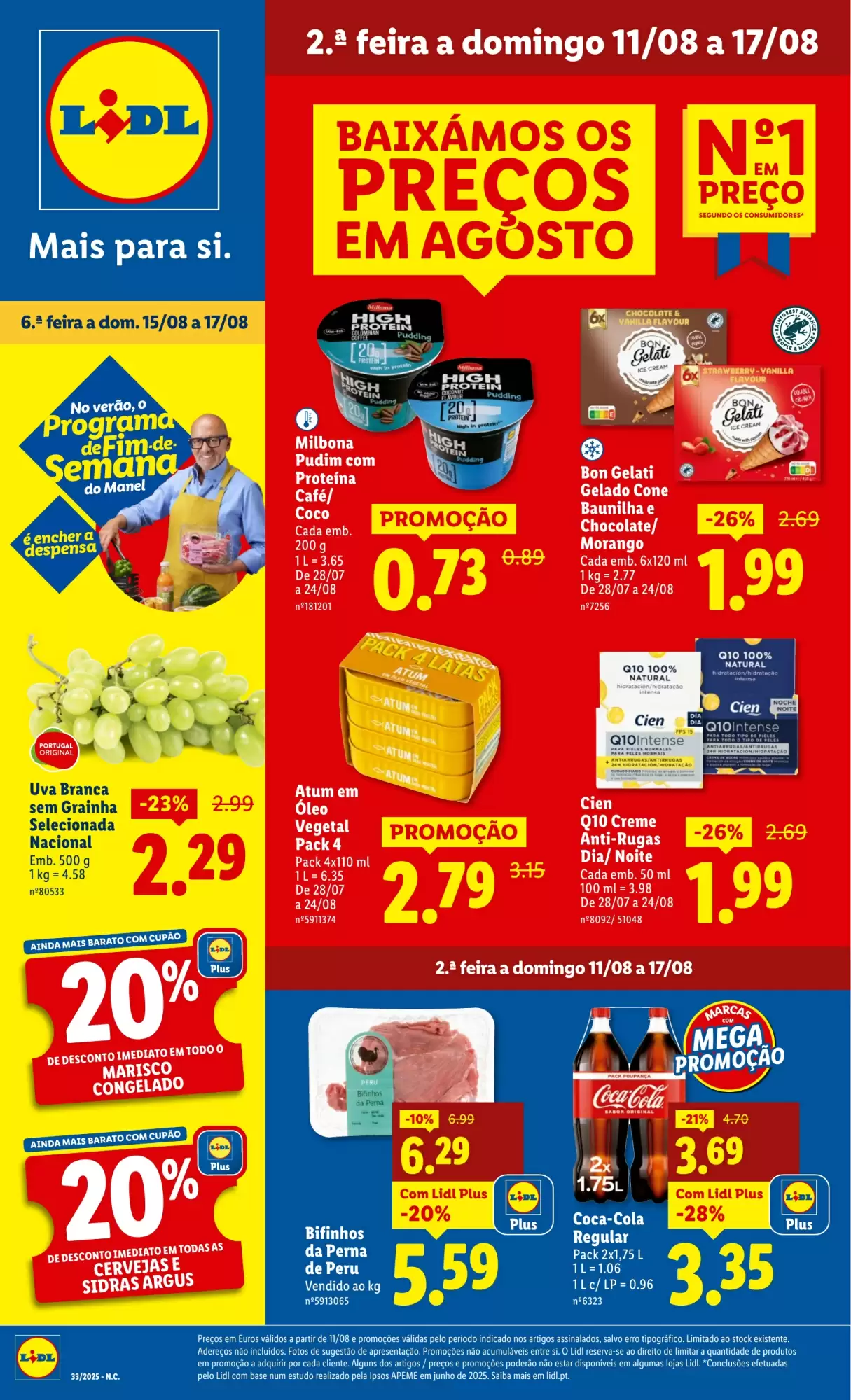 Antevisāo Folheto Lidl Proxima Semana de 11 a 17 agosto