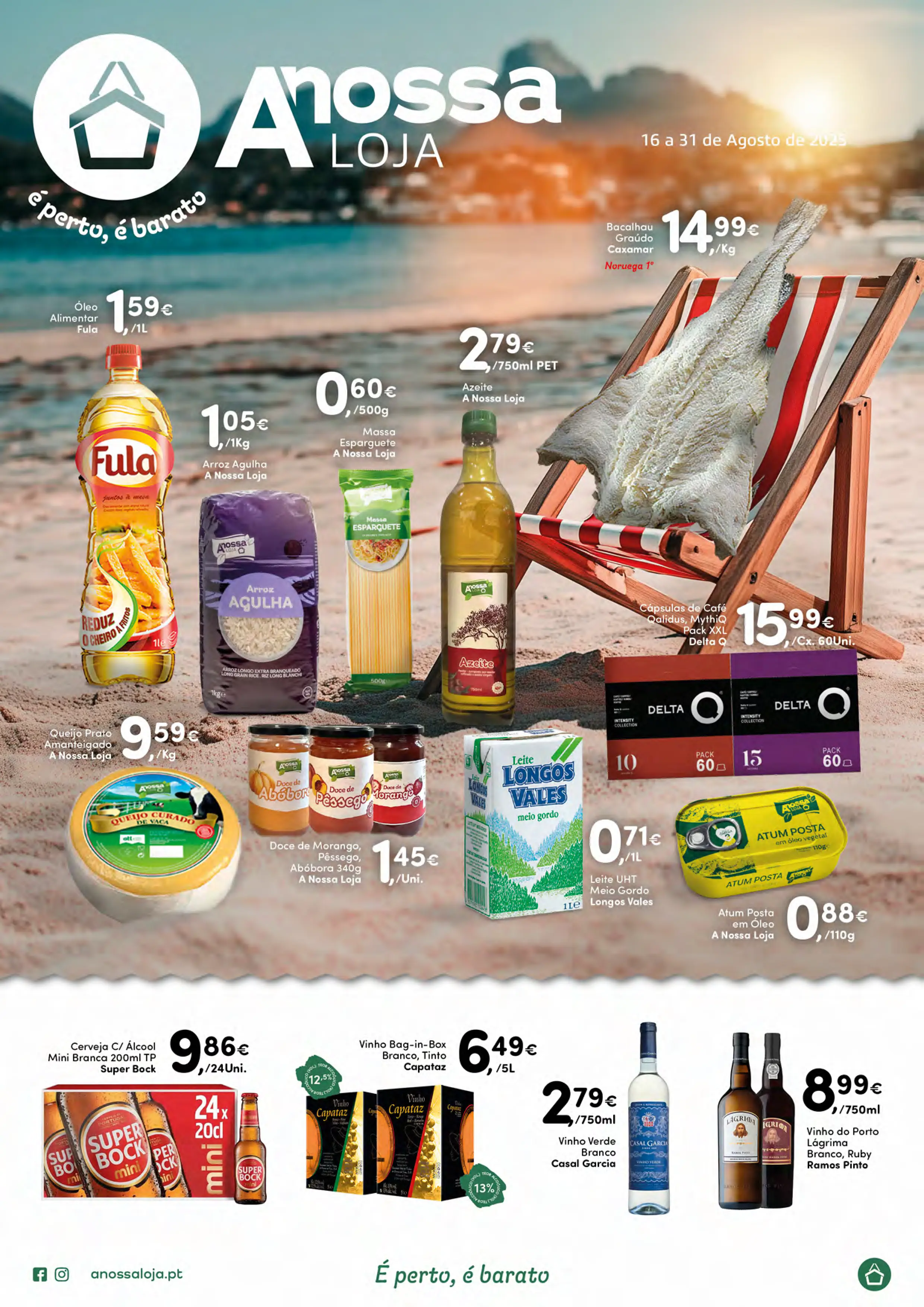 Folheto A Nossa Loja Promoções de agosto