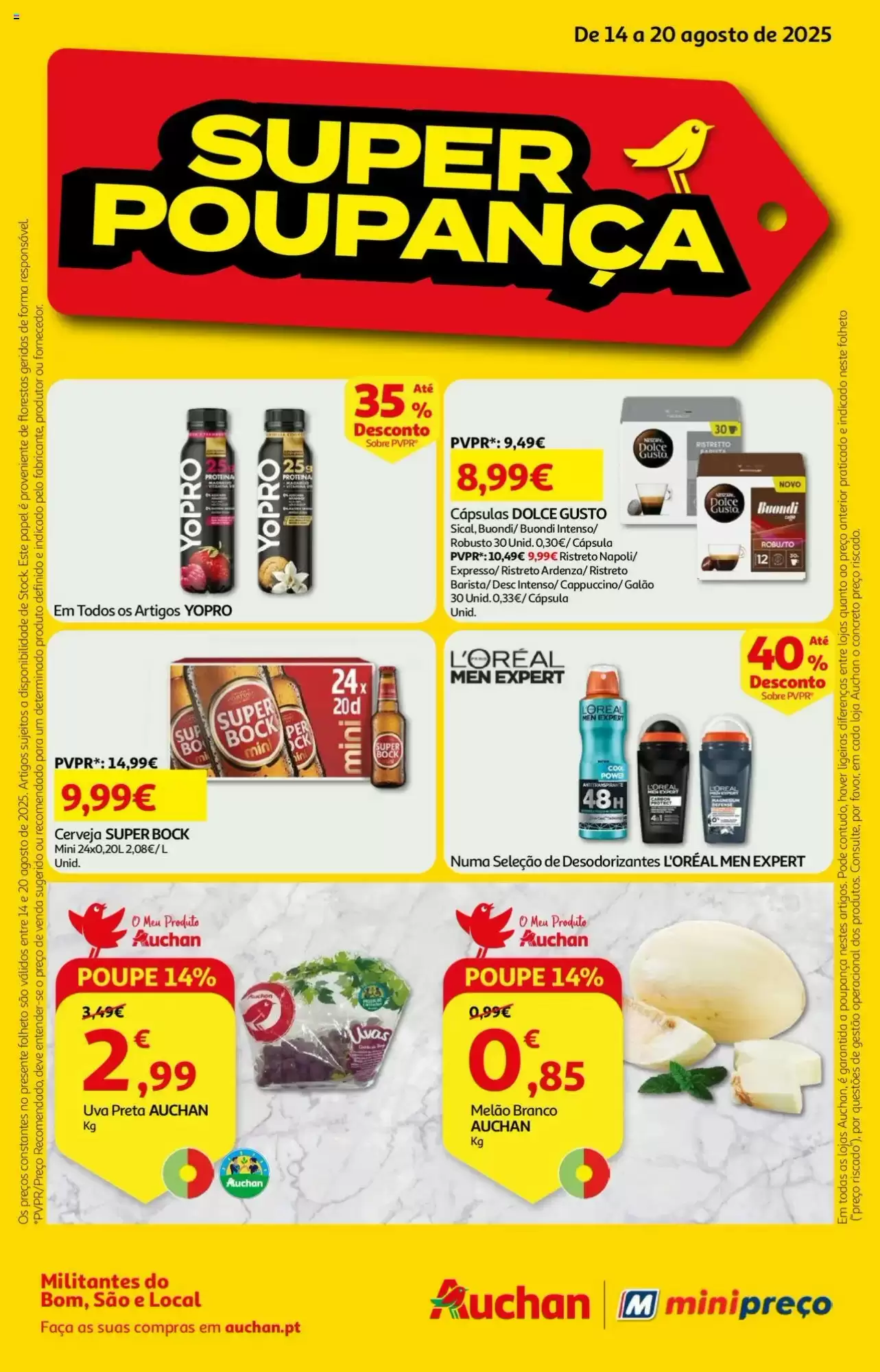 Folheto Auchan Super Poupança de 14 a 20 agosto