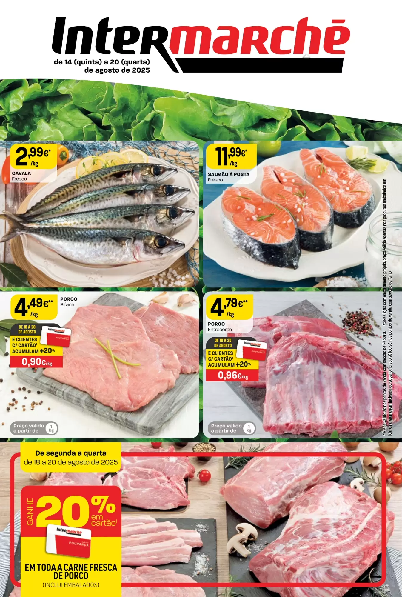 Folheto Intermarché Super e Contact de 14 a 20 agosto