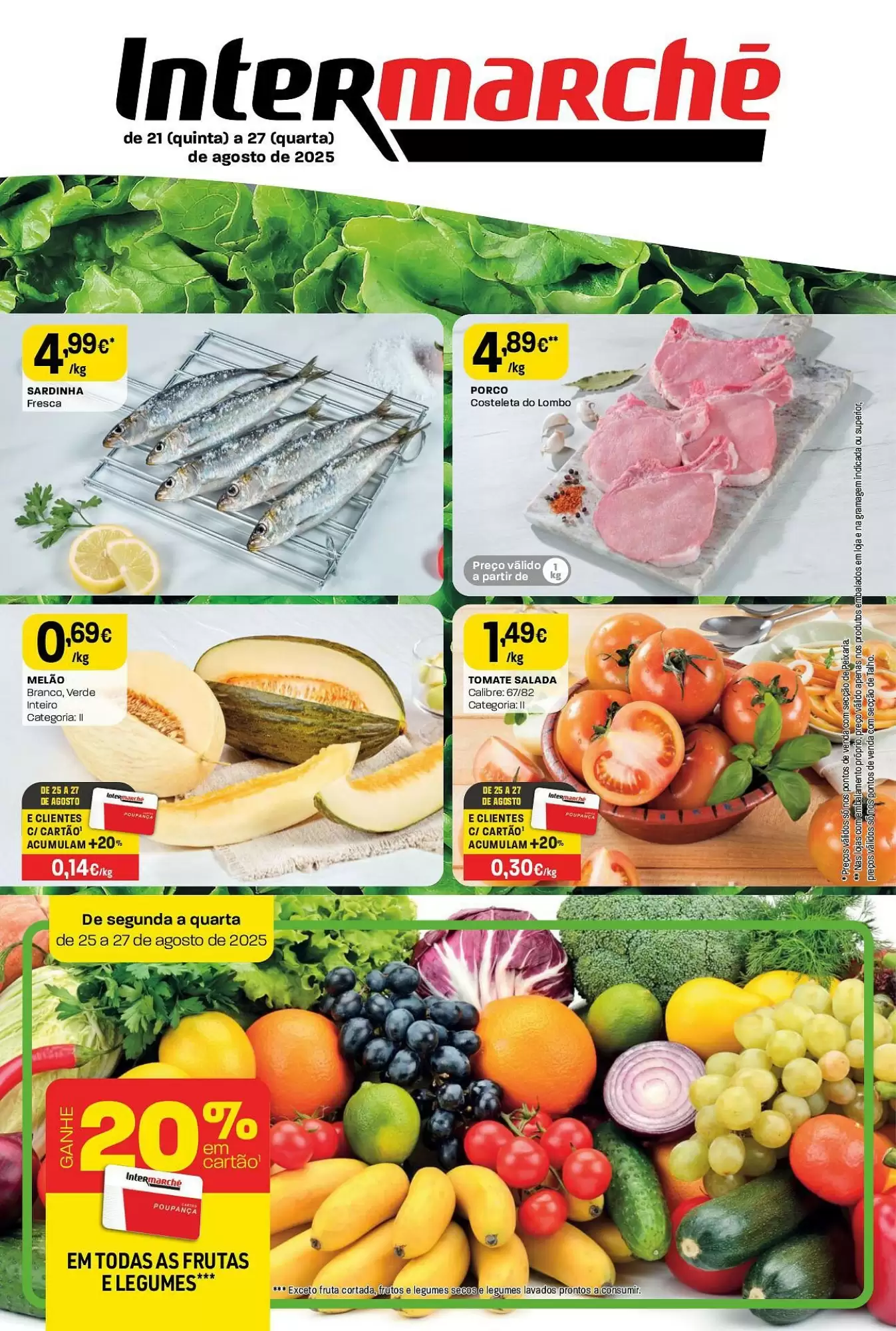 Folheto Intermarché Super e Contact de 21 a 27 agosto