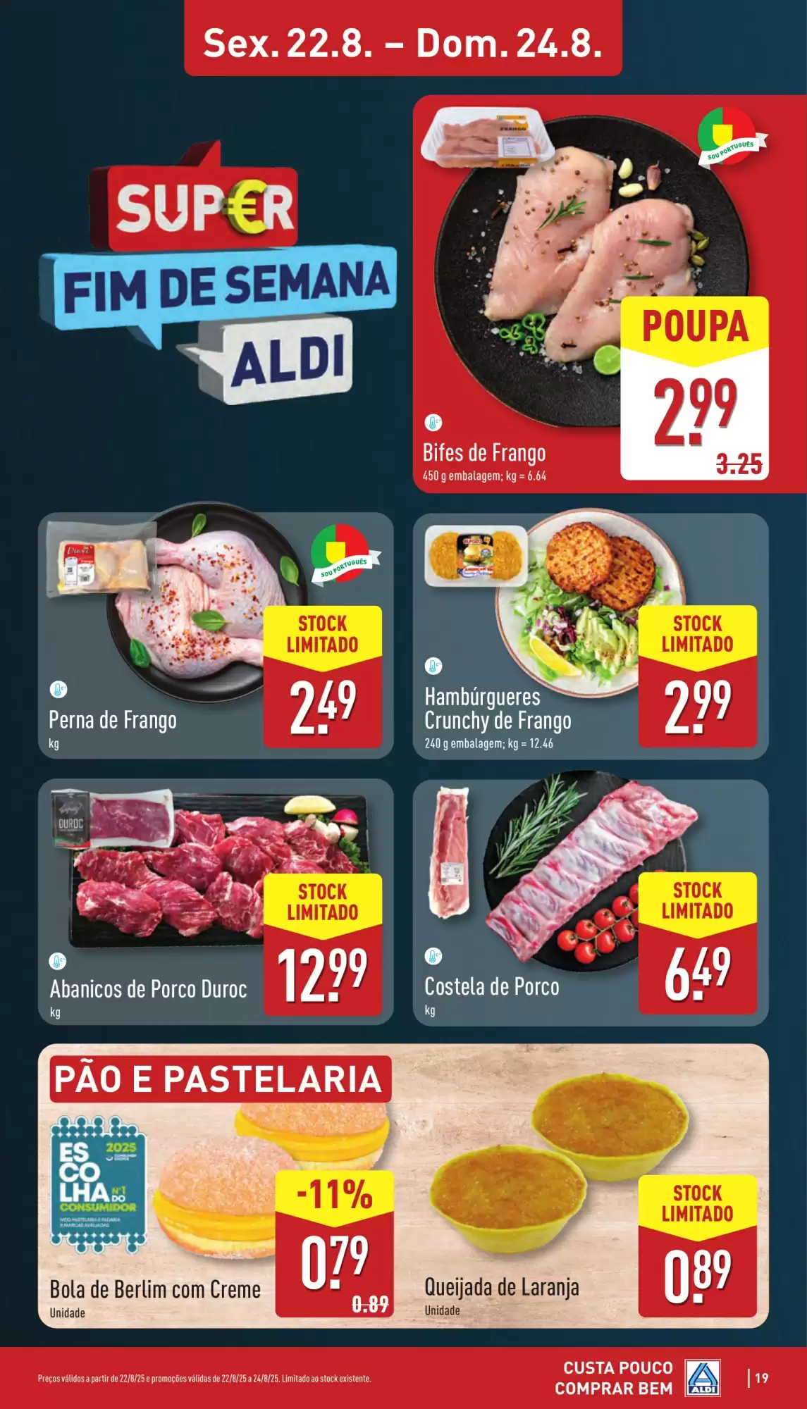 Folheto ALDI Super Fim de Semana de 22 a 24 agosto