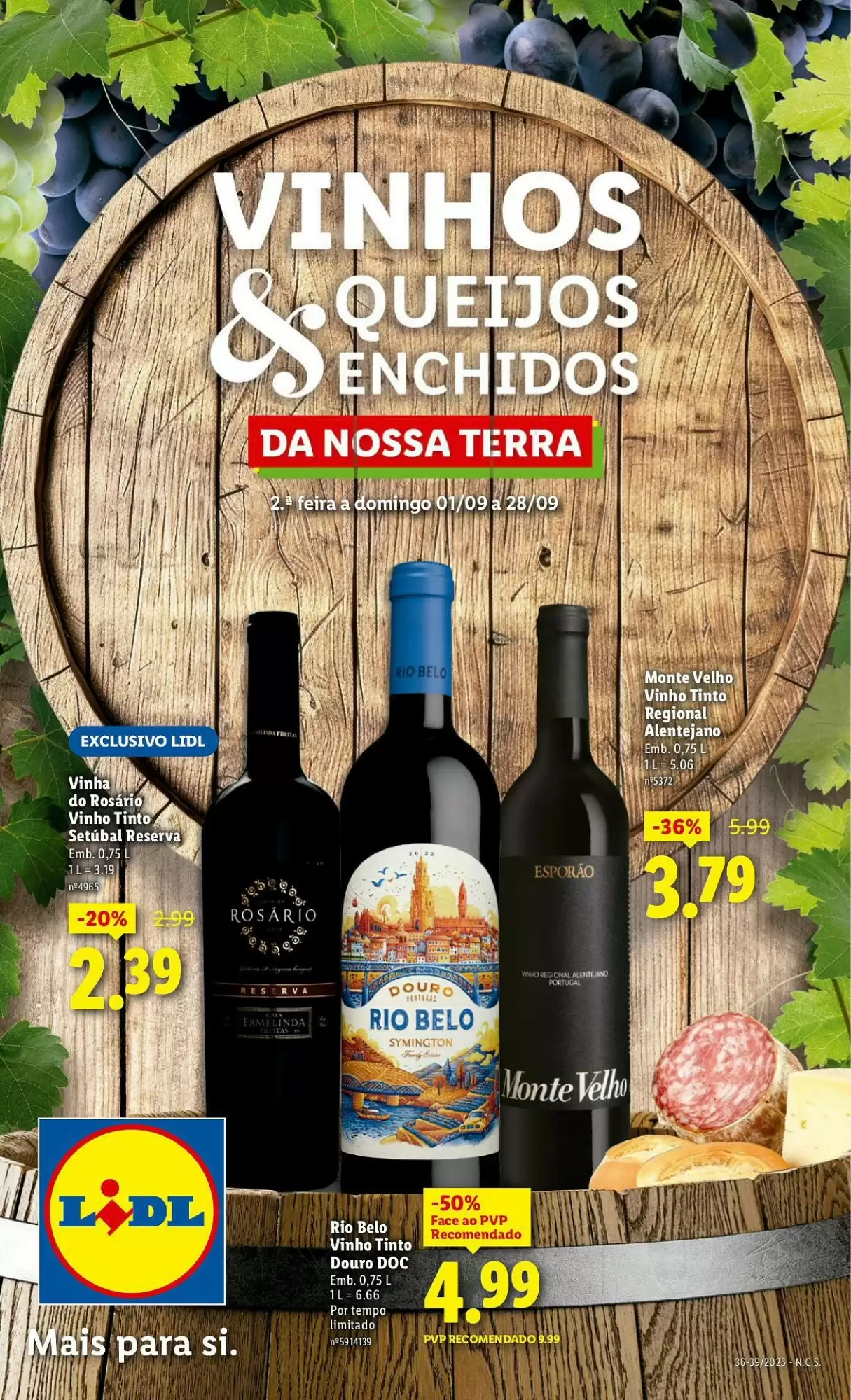 Folheto Lidl - Vinhos Queijos Enchidos