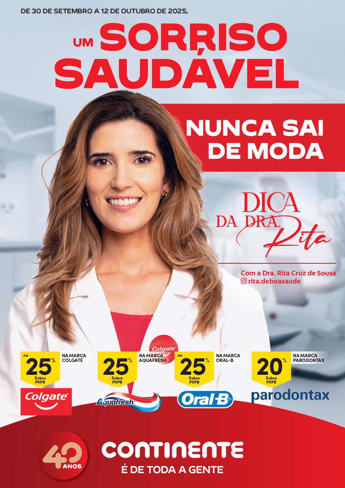 Folheto Continente Higiene Oral: Um sorriso saudável, nunca sai de moda