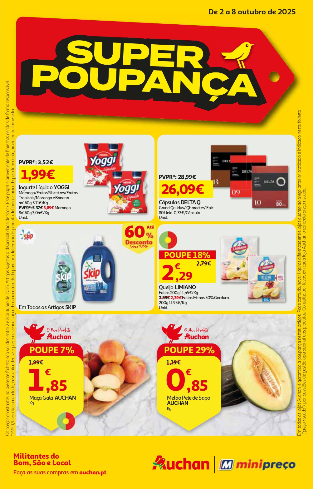 Folheto Minipreço / Auchan de 2 a 8 outubro
