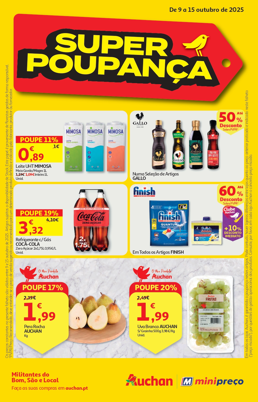 Folheto Minipreço / Auchan Promoções de 9 a 15 outubro