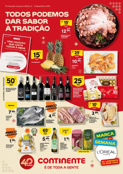 Antevisão Folheto Continente Promoções de 2 a 8 dezembro
