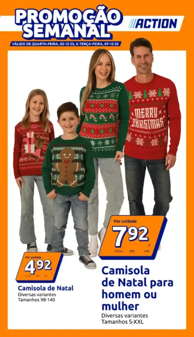 Antevisão Folheto Action Promoções de 3 a 9 dezembro