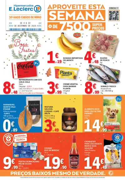 Folheto E.Leclerc Promoções de 4 a 10 dezembro