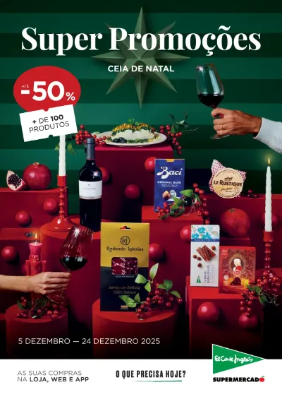 Folheto El Corte Inglés Super Promoções de 5 a 24 dezembro