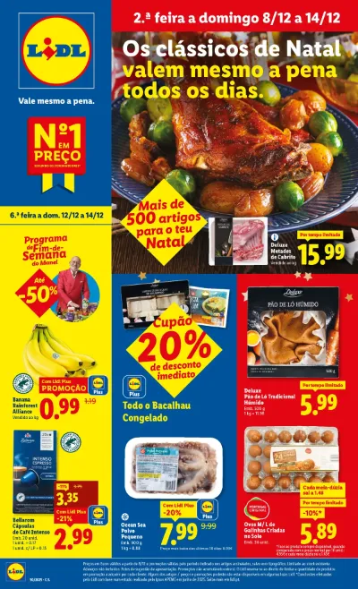 Antevisão Folheto Lidl Promoções de 8 a 14 dezembro
