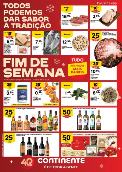 Antevisão Folheto Continente Fim de Semana de 5 a 8 dezembro