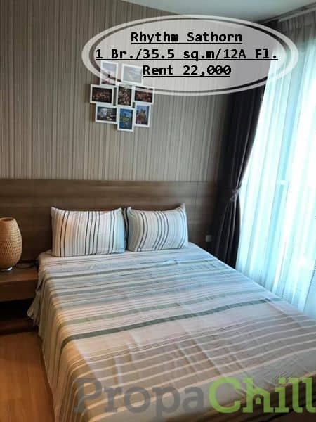 เช่า-RHYTHM สาทร /1นอน /35.5 ตร.ม/ชั้น 12A ใกล้ BTS สะพานตากสิน เช่า 22,000 บ.