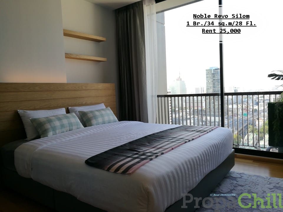 เช่า-Noble Revo Silom/ 1 นอน / 34 ตรม./ชั้น28 ใกล้ BTS สุรศักดิ์ เช่า 25,000 บ.