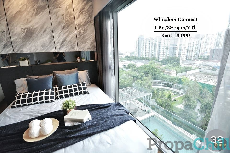 เช่า – Whizdom Connect /29 ตร.ม/1นอน/ ชั้น7/ใกล้ BTS ปุณณวิถี เช่า 18,000