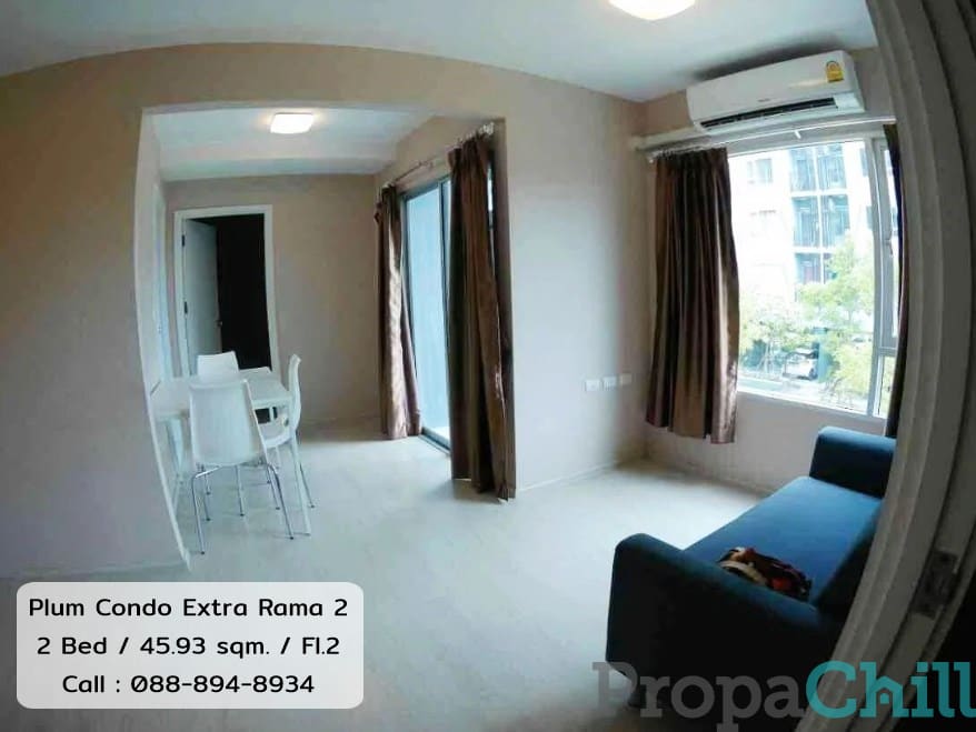 เช่า Plum Condo Extra พระราม 2 2 นอน - ห้องมุม วิวสวย / 12,000 บาท