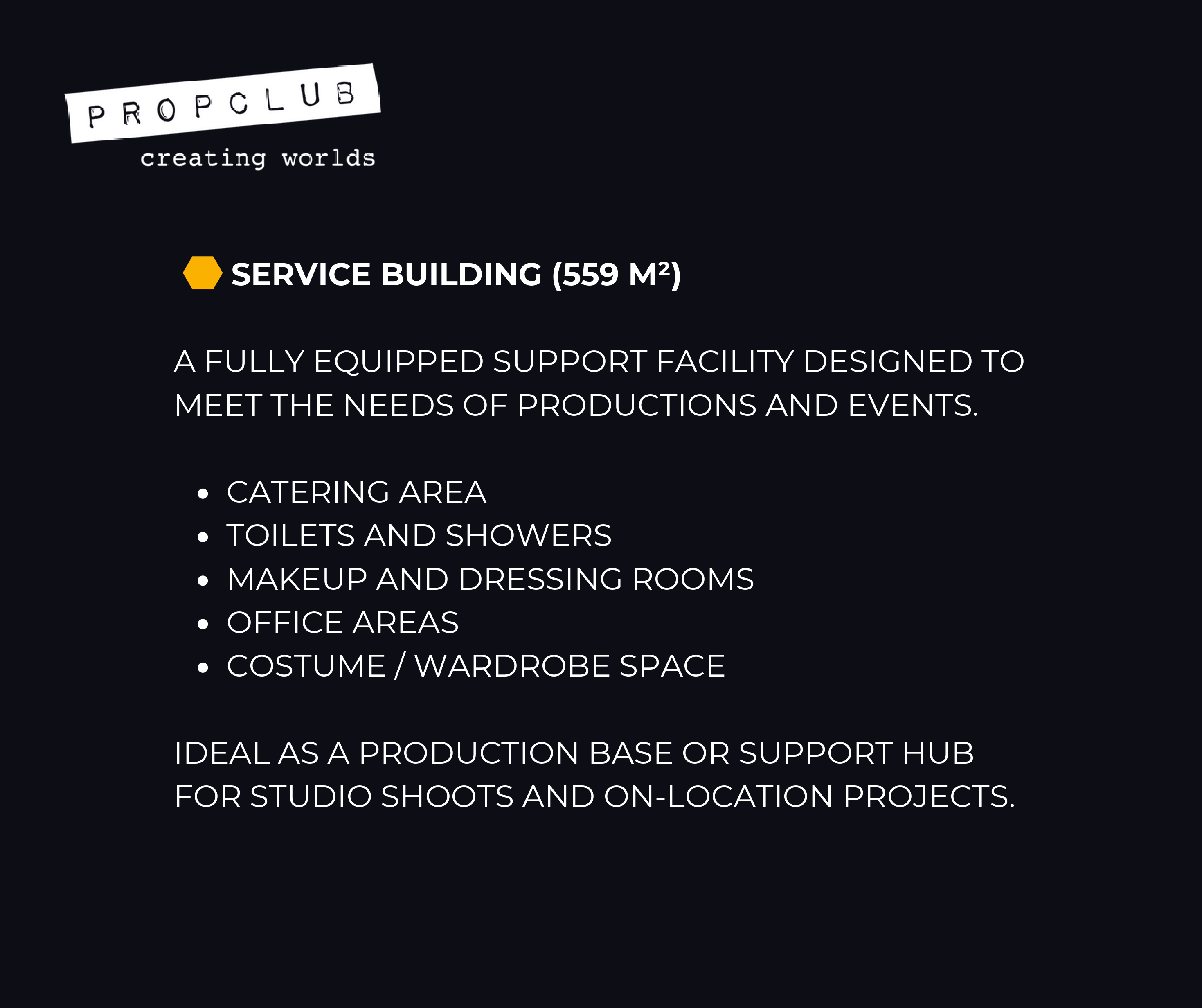 rent studio warehouse Budapest Etyek Korda Prop Club film movie shooting rental